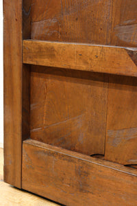 幅900ミリ　スリム幅!! 上品な漆の艶色に装飾金具が華を添える総欅格子蔵戸　G2548