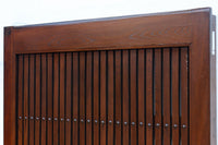 幅900ミリ　スリム幅!! 上品な漆の艶色に装飾金具が華を添える総欅格子蔵戸　G2548