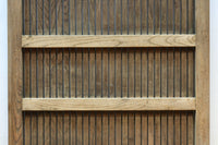 幅850ミリ　稀少幅!! 古色が加わった風合い豊かな木地色の総欅格子蔵戸　G2550