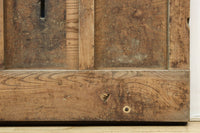 幅850ミリ　稀少幅!! 古色が加わった風合い豊かな木地色の総欅格子蔵戸　G2550