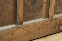 幅850ミリ　稀少幅!! 古色が加わった風合い豊かな木地色の総欅格子蔵戸　G2550