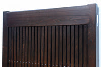 幅918ミリ　桐模様金具で雅な面持ち溢れる平格子蔵戸　G2554