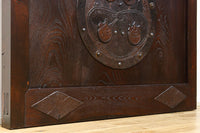 幅918ミリ　桐模様金具で雅な面持ち溢れる平格子蔵戸　G2554