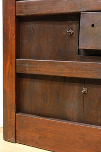 幅918ミリ　桐模様金具で雅な面持ち溢れる平格子蔵戸　G2554