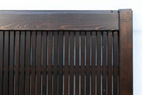 幅1148ミリ　帯鉄格子と巾着金具で貫録のある縦格子富山蔵戸　G2555