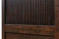 幅1148ミリ　帯鉄格子と巾着金具で貫録のある縦格子富山蔵戸　G2555