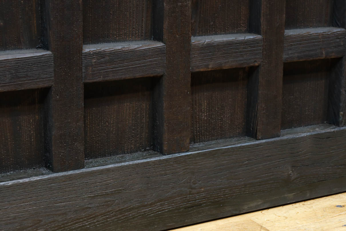 幅1253ミリ　升格子作りの腰板で時代の趣き溢れる蔵戸　G2556