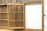 幅1275ミリ、高さ2340ミリ　珍品!! 長野県小諸城で使われていたくぐり戸一対　G2610　在庫2枚1組