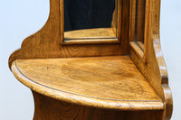 珍品!! 優美な杢目を魅せる優雅な佇まいのコーナー用飾り棚　BB3280