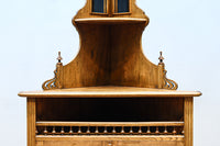 珍品!! 優美な杢目を魅せる優雅な佇まいのコーナー用飾り棚　BB3280