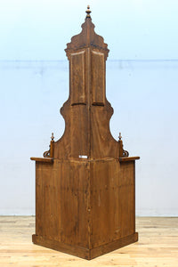 珍品!! 優美な杢目を魅せる優雅な佇まいのコーナー用飾り棚　BB3280