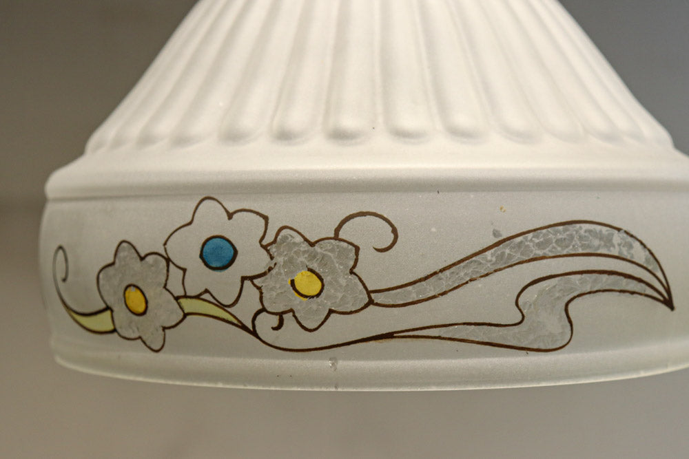 レトロで温かみのある花柄の電笠　DF1051　在庫2灯
