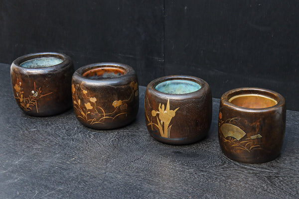 小サイズ!! 華やかな蒔絵で和の趣きある上品な丸火鉢　DC8565abcd　在庫(a:1 b:0 c:1 d:1商談中)個