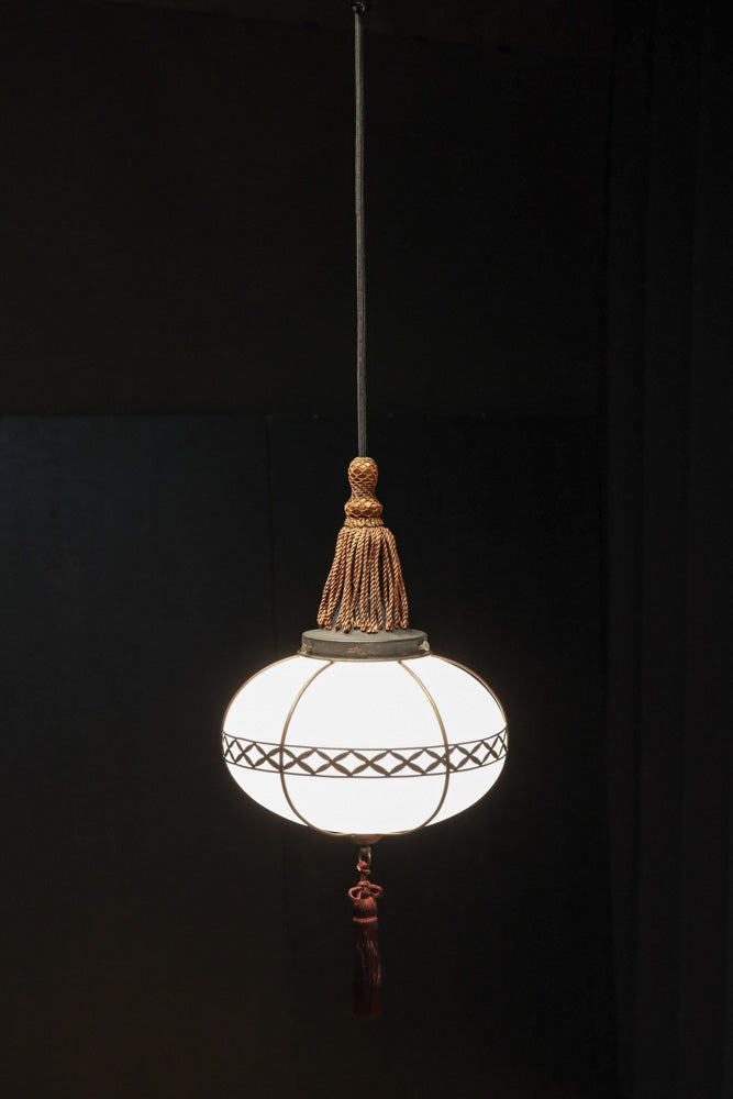 美しい七宝すかし模様が気品ある雪洞型電笠(房付き)　DC8534