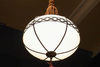 美しい七宝すかし模様が気品ある雪洞型電笠(房付き)　DC8534