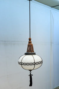 美しい七宝すかし模様が気品ある雪洞型電笠(房付き)　DC8534