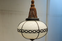 美しい七宝すかし模様が気品ある雪洞型電笠(房付き)　DC8534