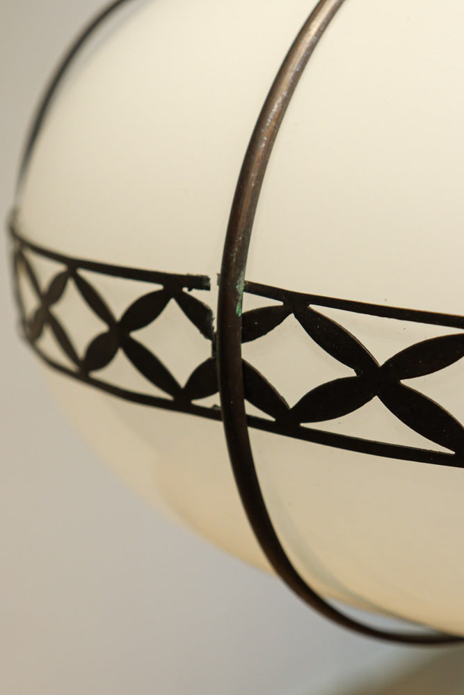 ビーズ 天守閣 骨董品 美しい七宝すかし模様が気品ある雪洞型電笠(房付き) DC8534 – 古福庵