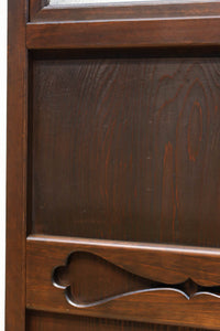 幅720ミリ　平格子で時代の趣きある変わりデザイン格子戸　F8582　在庫4枚