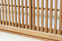 幅927ミリ　帯びガラスが風情ある上質な木地色をした大阪格子戸　F8516　在庫4枚