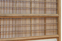 幅927ミリ　帯びガラスが風情ある上質な木地色をした大阪格子戸　F8516　在庫4枚