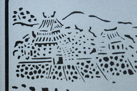 幅927ミリ　帯びガラスが風情ある上質な木地色をした大阪格子戸　F8516　在庫4枚