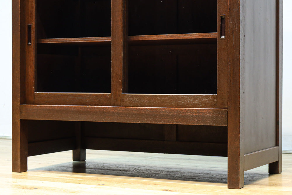 稀少サイズ！！ディスプレイが映えるレトロモダンな高脚ガラスケース　BB3151