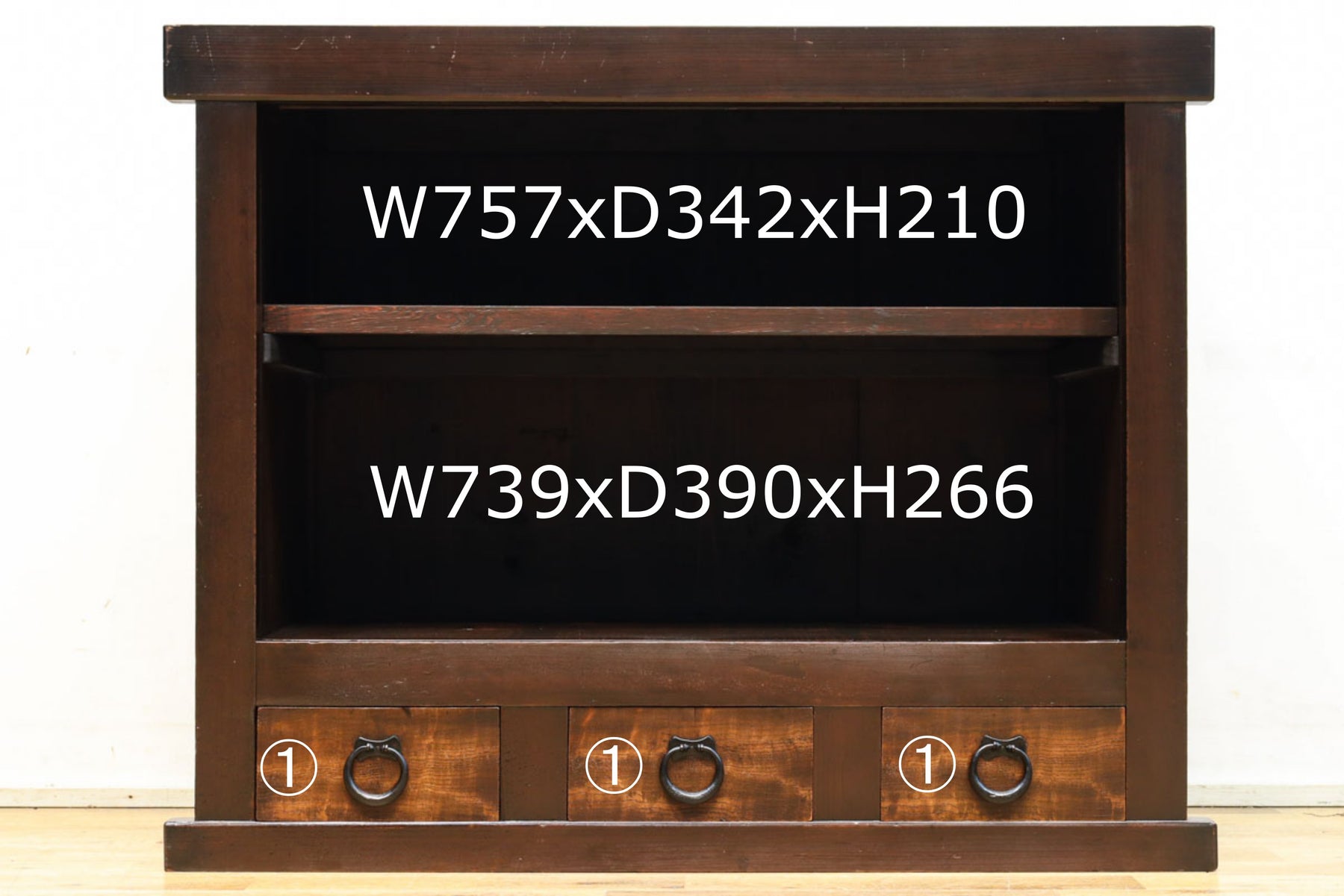 稀少サイズ!! カウンターに!! 小振りサイズの格調漂う近江水屋箪笥　BB3102