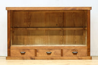 横桟使いの味わい溢れる木地色の収納箪笥　BB3318