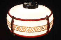 朱セルの帯装飾で昭和レトロな面持ちの電笠　DC8445