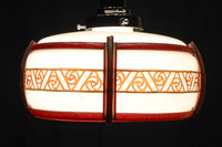 朱セルの帯装飾で昭和レトロな面持ちの電笠　DC8445