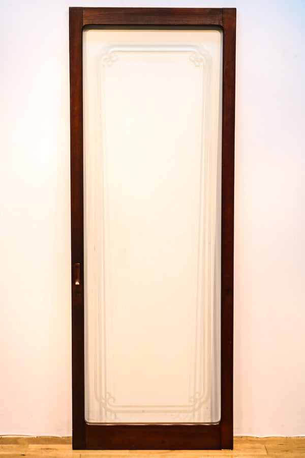 Width 570mm Height 1527mm Simple pattern retro taste medium-sized all-glass door F6539 Stock 1 piece