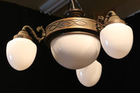 Four-lamp chandelier DB2105 of elegant decorative metal fittings with a gentle taste