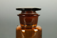 可愛らしいサイズの茶色のガラス瓶　Da5576k