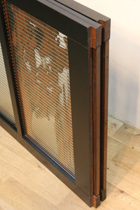 幅690ミリ　繊細なタッチで遠景が描かれたモールガラス入りスリムガラス戸　F5351ab　在庫(a:0 b:1)枚