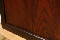 幅875ミリ　格子の並びが美しい腰板欅格子戸　F6829c　在庫 c:1枚