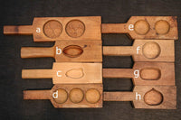 A handed confectionery-type DB6843a-h stock with rounded-shaped mold (a:1 b:1 c:1 d:1 e:1 f:1 g:1 h: 1) individual