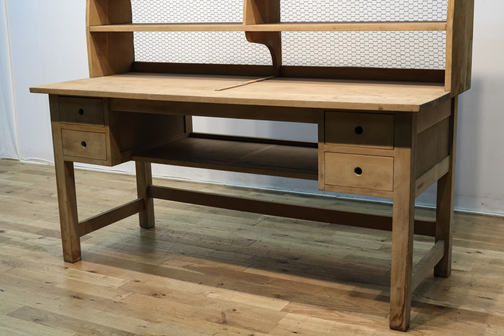レトロ感をたっぷり纏った木地色の作業台テーブル　BB1162-MT
