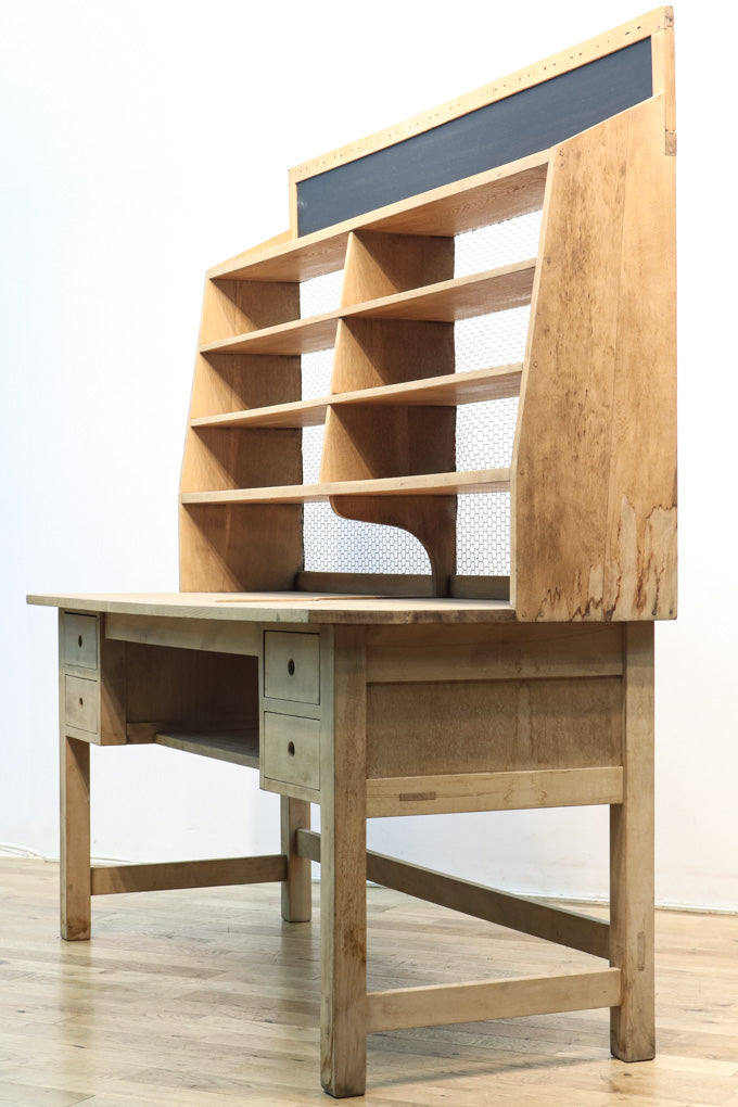 古福庵【BB1162-MT レトロ感をたっぷり纏った木地色の作業台テーブル 