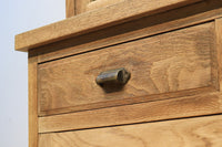 木地色に扉デザインも素敵なアールデコ調レトロガラスケース　BB1555