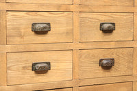 極厚オーク一枚板!! 美しいオークの木地色の収納箪笥　BB1732