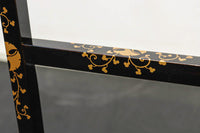 黒漆に蒔絵模様が華やかな衣桁　DC3315　在庫1組
