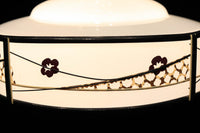 人気のある笠に花と籠目のセル装飾を施した電笠　DC3357
