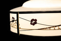 人気のある笠に花と籠目のセル装飾を施した電笠　DC3357