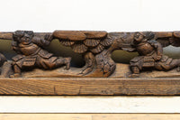 珍品‼ 松林と足軽兵が描かれた味わいある梁飾り　DC3543