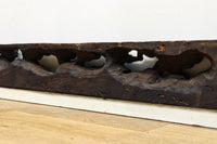珍品‼ 松林と足軽兵が描かれた味わいある梁飾り　DC3543