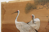 鶴と鴨の姿が優雅な板絵　DC3559ab　在庫(a:0 b:1)枚