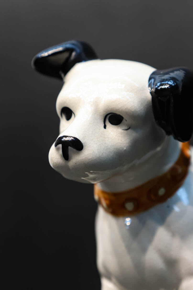 幼い顔で優しい表情のニッパ－犬の置物　DC3621c