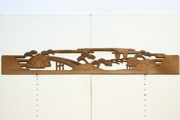Lyrical calm landscape carved transom material E8634 1 piece in stock