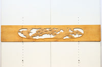 優美な鶴と松が素敵な木地色の欄間素材　E8814abcd　在庫(a:1 b:0 c:0 d:0)枚